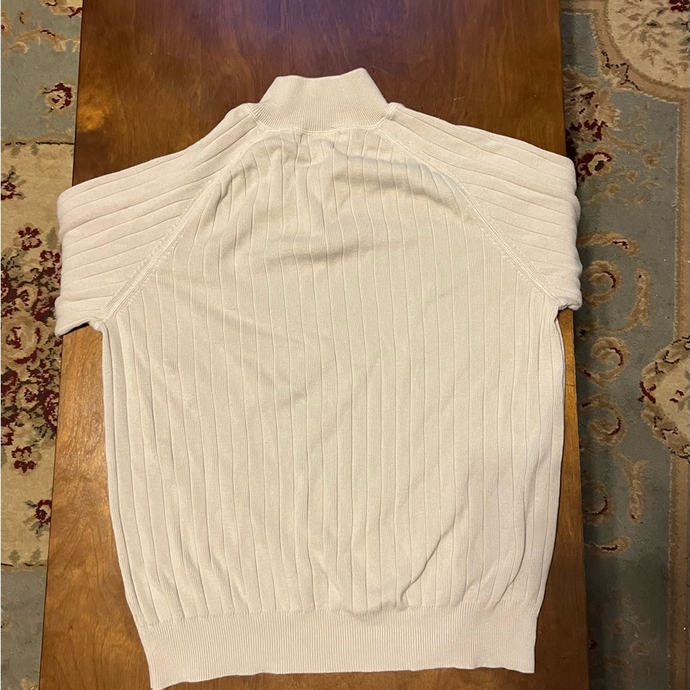 Large Cream Ribbed Textured Merona Sweater - Picture 2 of 4